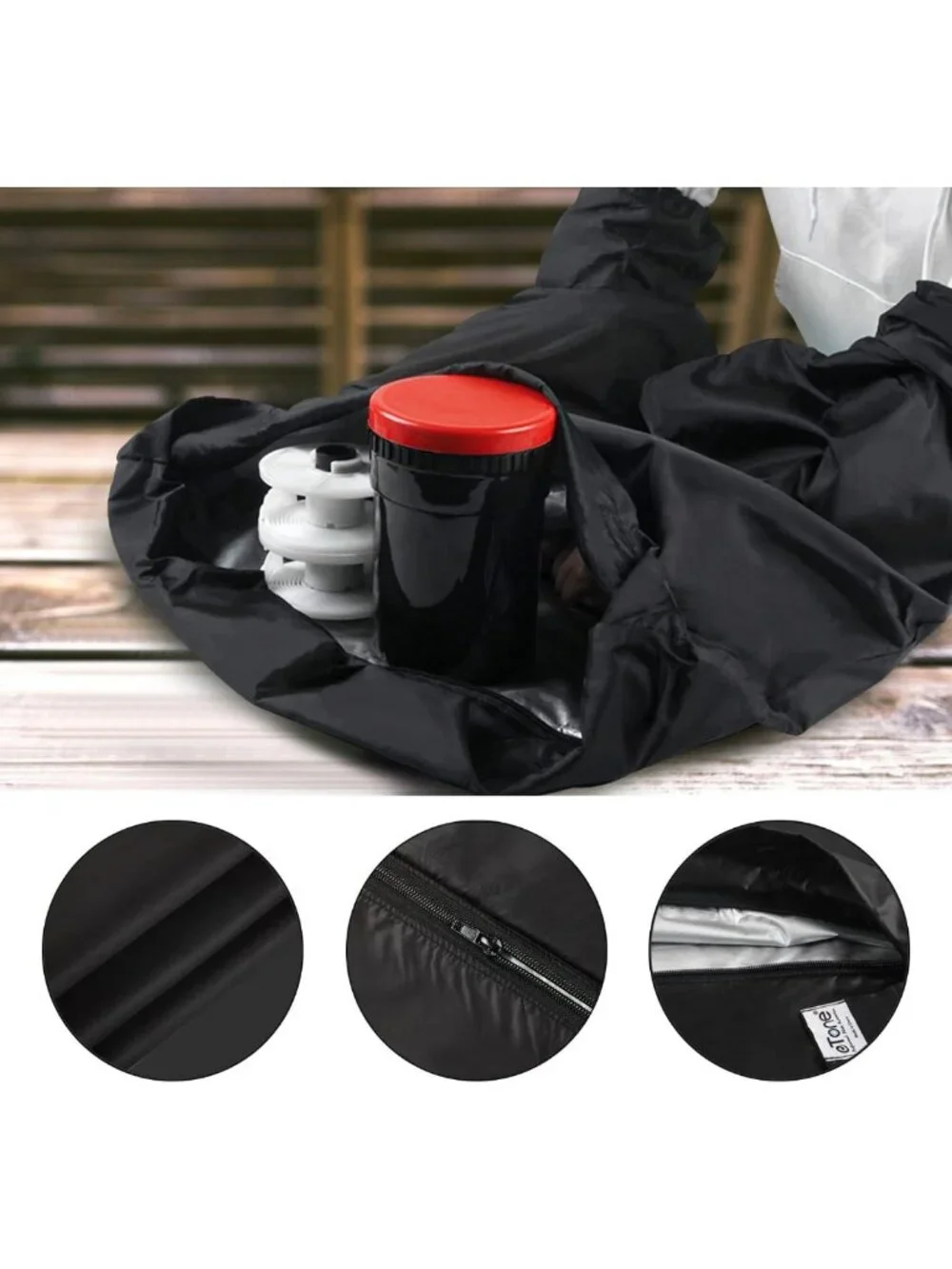 Double Layer Film Changing Bag for Photography - 22x22.8'' Darkroom Accessory